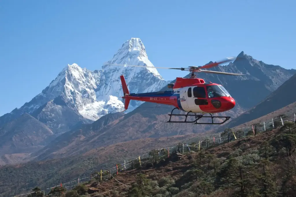 Helicopter Flight in Nepal