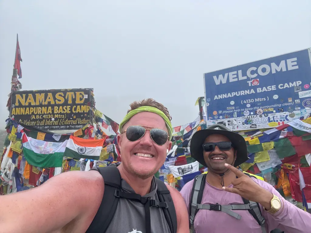 Annapurna Base Camp Trek with Our Professional Guide and happu client